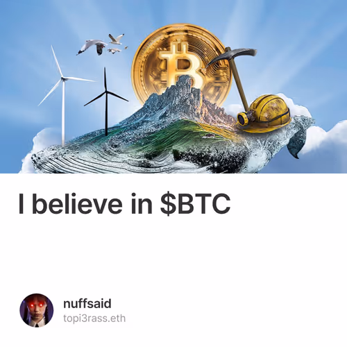 I believe in $BTC