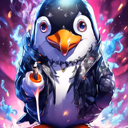 Smoking Penguin #9865