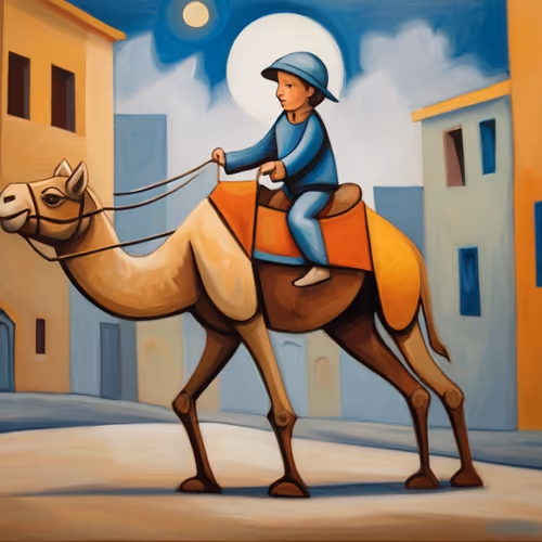 A walk in the moon desert