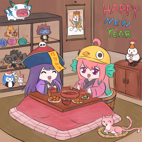 YOKAI ACADEMY謹賀新年2024！「アマビエと僵尸娘の正月」