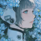 cyberpunk girl white snake ~ hydrangea~