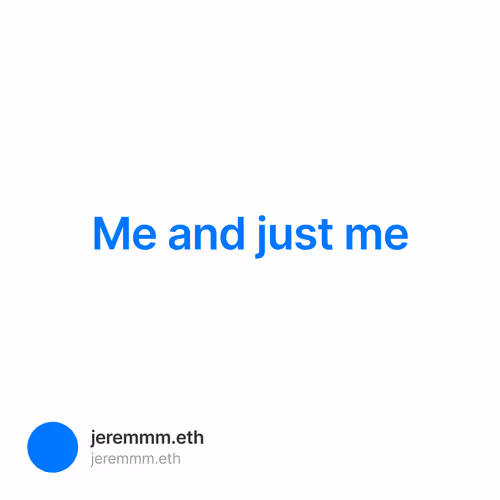Me and just me