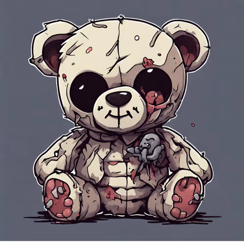 Cute zombie teddy bear