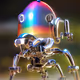 Rainbow metallic robots