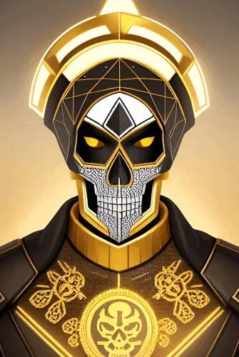Golden Skull Art