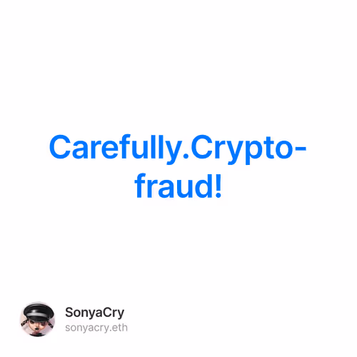 Carefully.Crypto-fraud!