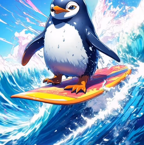 Smoking Penguin #5258