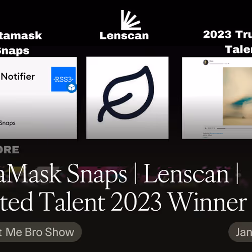 MetaMask Snaps | Lenscan | Trusted Talent 2023 Winner & More