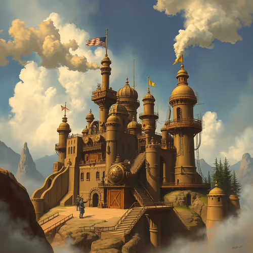 Steampunk Fortress Polygon