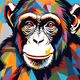 Pop Art Series NFT #chimpanzee & gorilla