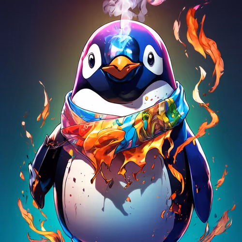 Smoking Penguin #8859