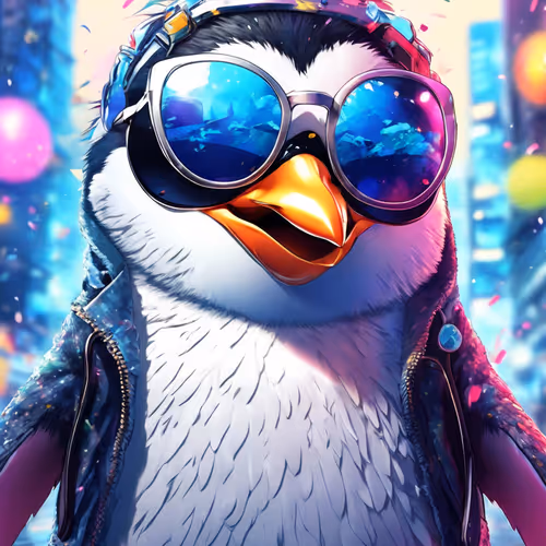 Smoking Penguin #5078