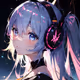 Headphone girl配布イラスト