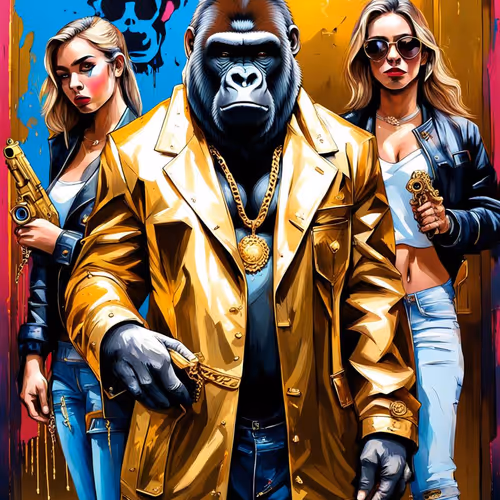 Unique NFT: Gorilla power by mr.mscorpion