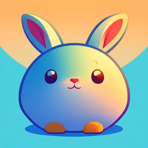 Cute bunny sticker