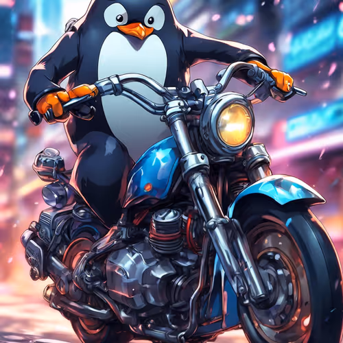 Smoking Penguin #8759