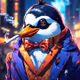 Smoking Penguin #8026