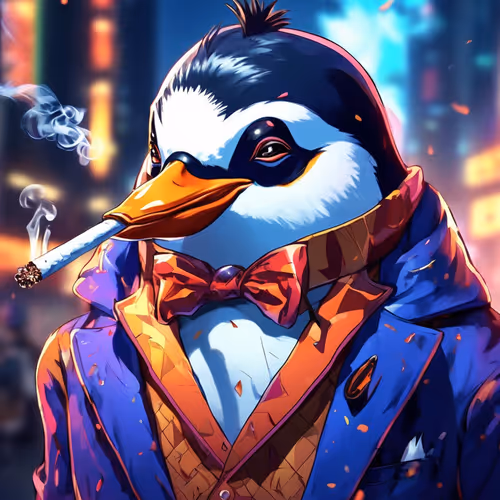 Smoking Penguin #8026