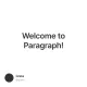 Welcome to Paragraph!