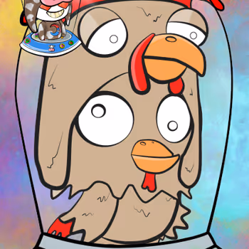 Cosmic Brown Chicken by RocketMoonApe  x Reddit Collectible Avatars