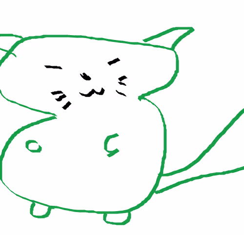 green cat
