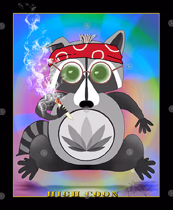 Racoon Art - High Coon