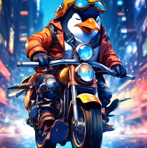 Smoking Penguin #3025