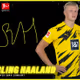 Borussia Dortmund Erling Haaland Top Goals Team Color TG-4 Static Facsimile Signature Lege