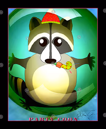 Racoon Art - Party Coon