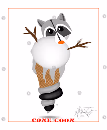 Racoon Art - Cone Coon