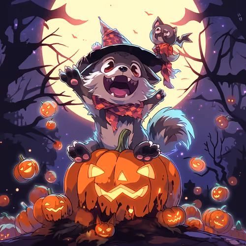 Fashion Wolf Halloween Night