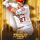 Angels® Mike Trout American League Base Golden 14 Super Rare