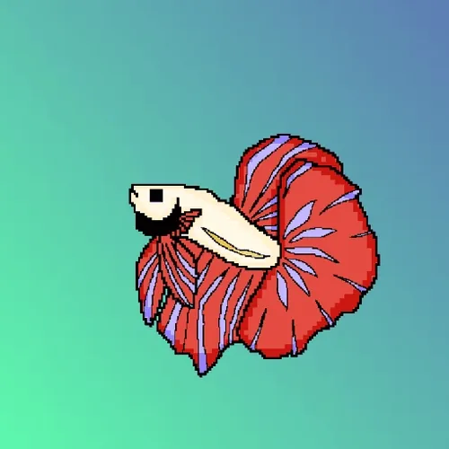 Fighting fish pixel