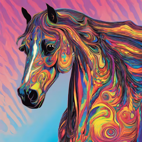 Psychedelic horse