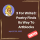3 For Write3: Poetry Finds It Way To Artblocks