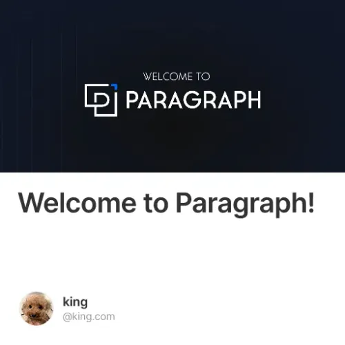 Welcome to Paragraph!
