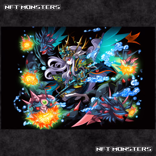 Wolf princess running in the moonlit night 'Asena' -X002-