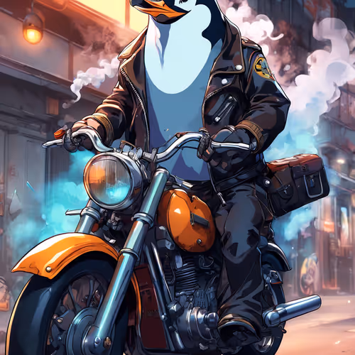 Smoking Penguin #6532