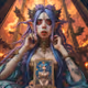 Artzy Tarot - The Tower - AC