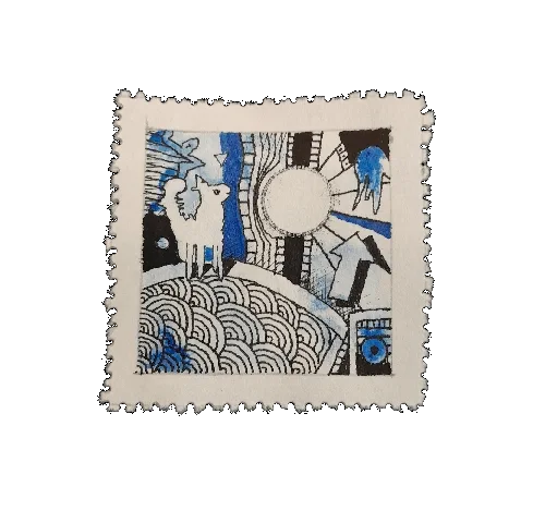 Postal Stamps Art by Matias Berbari