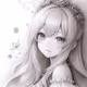 バラの妖精の鉛筆画記念