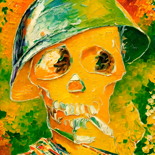 Paint Artist Skull  by NIKAMOREZ