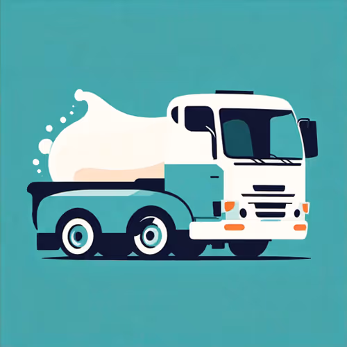 A Truck Snorting Milk