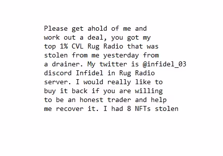 Stolen NFT you got from blur offer