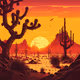 AI Sunset N°60 ~ Desert sunset 🏜️