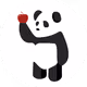Panda_with_an_apple