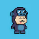 Bluebearpretendingtobeanape