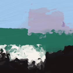 JeVinci #153: after Paul Cezanne, Mont Sainte-Victoire (winter, study 4)