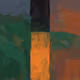 JeVinci #181: after Henri Rousseau, Surprised! (Tiger in a Tropical Storm) (nocturne, study 4)