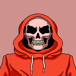 Skullhoodie Red